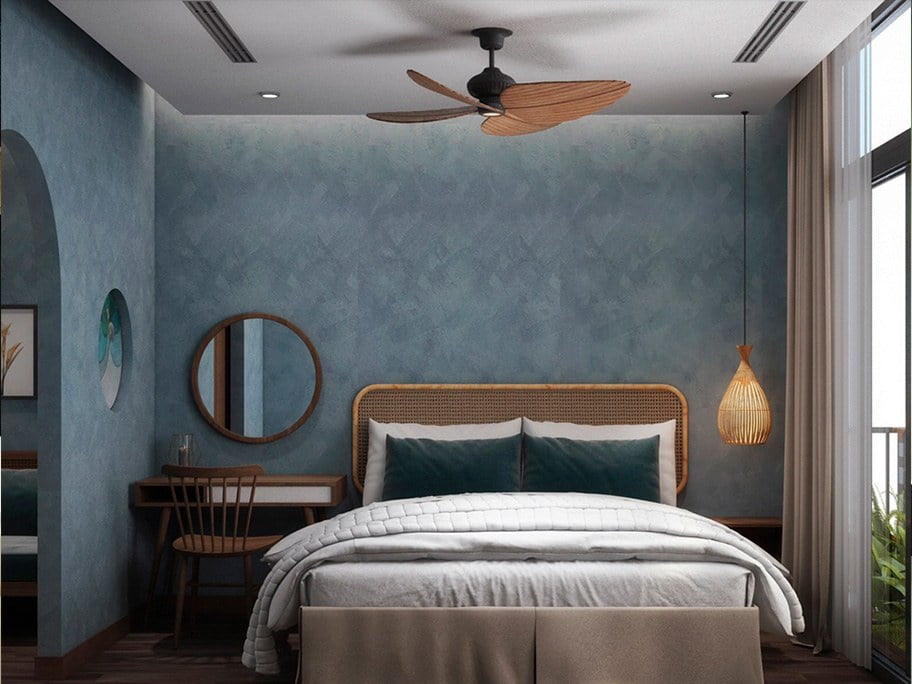 Thiết kế sơn hiệu ứng phòng ngủ tạo không gian thoải mái và yên tĩnh